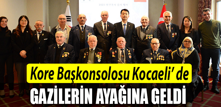 Kore Cumhuriyeti Baskonsolosu Kocaeli de Kore gazilerinin ayagina geldi