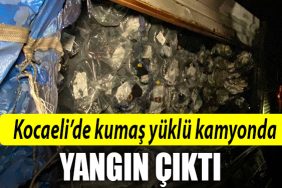 kocaeli kamyon yangin