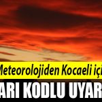 kocaeli sari kodlu uyari