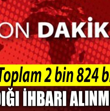 AFAD Simdiye kadar toplam 2 bin 824 binanin yikildigi ihbari alinmistir.