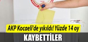 AKP Kocaelide yikildi Yuzde 14 oy kaybettiler