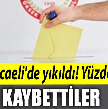 AKP Kocaelide yikildi Yuzde 14 oy kaybettiler