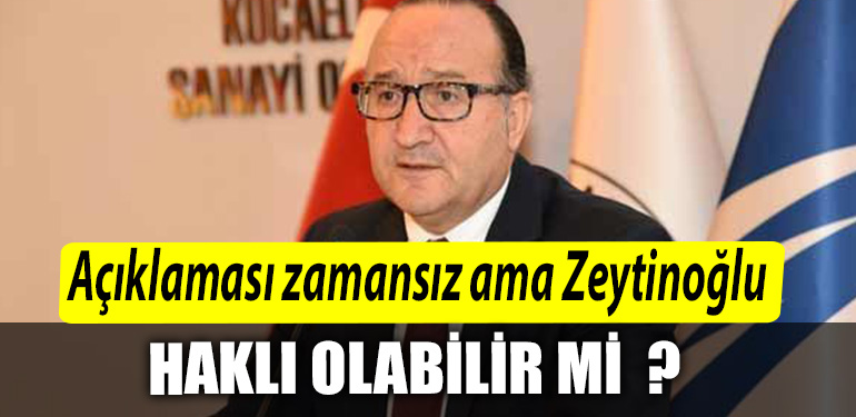 Aciklamasi zamansiz ama Ayhan Zeytinoglu hakli olabilir mi