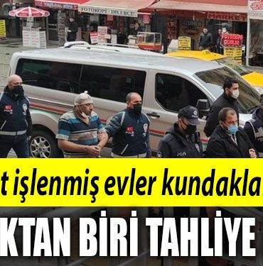 Cinayet islenmis evler kundaklanmisti 4 saniktan biri tahliye edildi