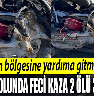 Deprem bolgesine yardima gitmislerdi donus yolunda Kocaeli de kaza yaptilar 2 olu 3 yarali