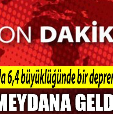 Hatayda 64 buyuklugunde bir deprem daha meydana geldi