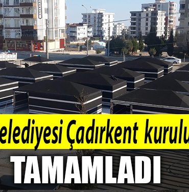 Izmit Belediyesi Kil cadirlardan olusan Cadirkentin kurulumu tamamlandi