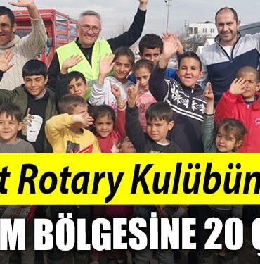Izmit Rotary Kulubunden deprem bolgesine 20 cadir