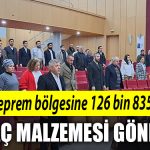 KOTO deprem bolgesine 126 bin 835 parca ihtiyac malzemesi gonderdi