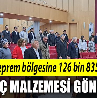 KOTO deprem bolgesine 126 bin 835 parca ihtiyac malzemesi gonderdi