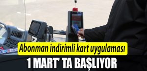 Kocaeli de Abonman indirimli kart uygulamasi 1 Martta basliyor