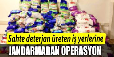 Kocaeli de Sahte deterjan ureten is yerlerine jandarmadan operasyon
