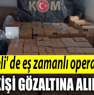 Kocaeli de es zamanli operasyon 15 gozalti