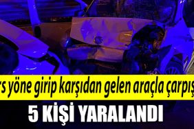 Kocaeli de ters yone girip karsidan gelen aracla carpisti 5 yarali
