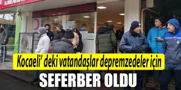 Kocaeli deki vatandaslar Kahramanmaras taki depremzedeler icin seferber oldu