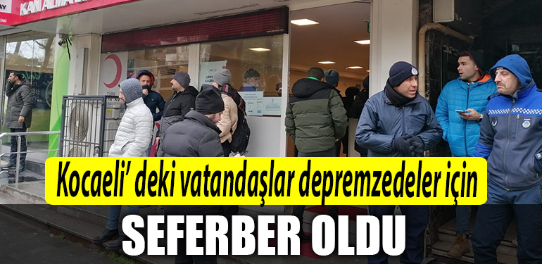 Kocaeli deki vatandaslar Kahramanmaras taki depremzedeler icin seferber oldu