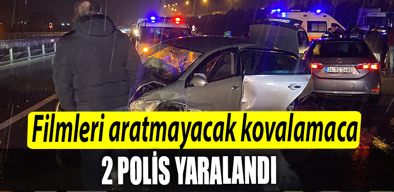 Kocaelide film sahnelerini aratmayacak kovalamaca nefes kesti 2 polis yaralandi