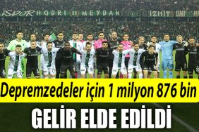 Kocaelispor Sakaryaspor macinda depremzedeler icin 1 milyon 876 bin 880 TL toplandi