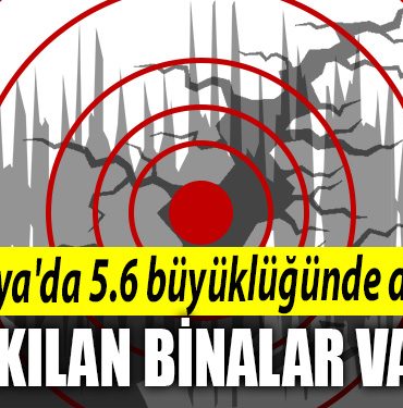 Malatyada 5.6 buyuklugunde deprem. Yikilan binalar var