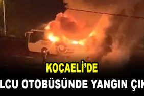yolcu otobusu yangin
