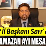 CHP Kocaeli Il Baskani Bulent Saridan Ramazan ayi mesaji