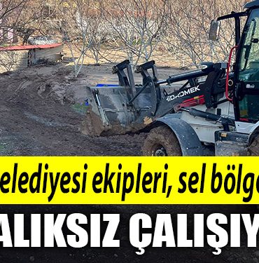 Izmit Belediyesi ekipleri sel bolgesinde araliksiz calisiyor