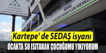Kartepe de SEDAS isyani. Sene 2023 ocakta su isitarak cocugumu yikiyorum