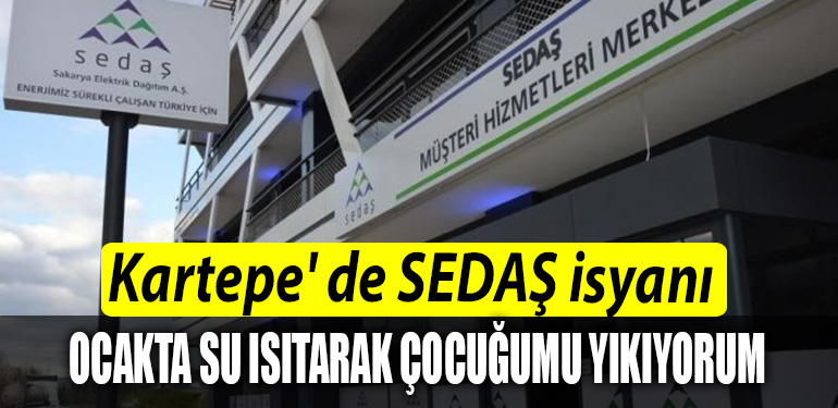 Kartepe de SEDAS isyani. Sene 2023 ocakta su isitarak cocugumu yikiyorum