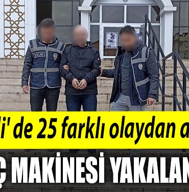 Kocaeli de 25 farkli olaydan aranan suc makinesi yakalandi