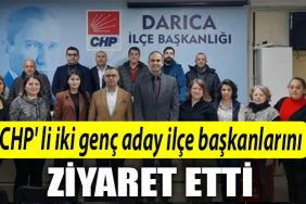 Kocaeli de CHP li iki genc aday ilce baskanlarini ziyaret etti