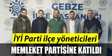 Kocaeli de IYI Parti yoneticileri Memleket Partisine katildi