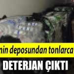 Kocaeli de Is yerinin deposundan tonlarca sahte deterjan cikti