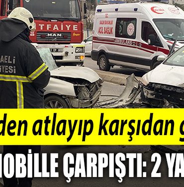 Kocaeli de Refujden atlayip karsidan gelen otomobille carpisti 2 yarali
