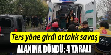 Kocaeli de Ters yone U donusu kazayi getirdi 1i agir 4 yarali