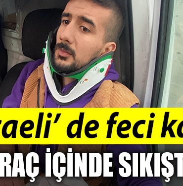 Kocaeli de Tira arkadan carpan panelvan hurdaya dondu surucu arac icinde sikisti