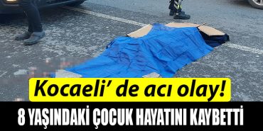 Kocaeli de aci olay. Okula giderken otobusun carptigi ilkokul ogrencisi hayatini kaybetti