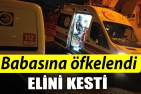 Kocaeli de bir genc babasina ofkelendi elini kesti