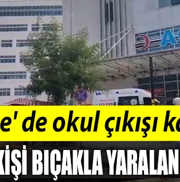 Kocaeli de okul cikisi kavga 2 kisi bicakla yaralandi