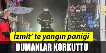 Kocaeli de yangin panigi. Is yerinden yukselen dumanlar korkuttu