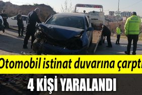 Kocaelide otomobil istinat duvarina carpti 4 yarali
