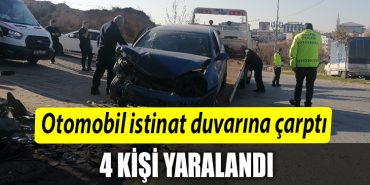 Kocaelide otomobil istinat duvarina carpti 4 yarali