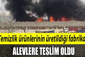 Kocaelide temizlik urunlerinin uretildigi fabrika alevlere teslim oldu