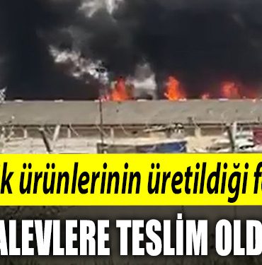 Kocaelide temizlik urunlerinin uretildigi fabrika alevlere teslim oldu