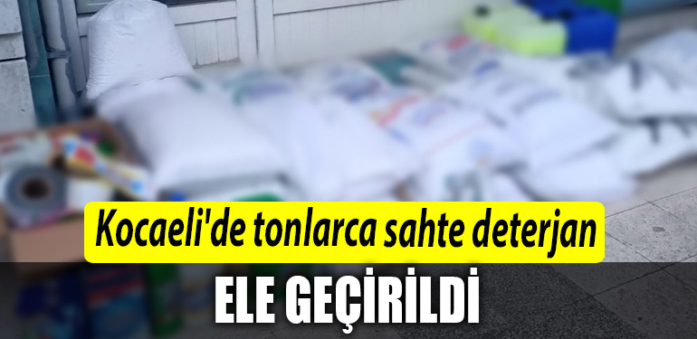 Kocaelide tonlarca sahte deterjan ele gecirildi