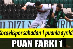 Kocaelispor sahadan 1 puanla ayrildi