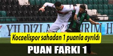 Kocaelispor sahadan 1 puanla ayrildi