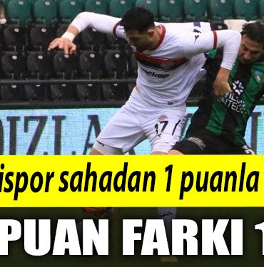 Kocaelispor sahadan 1 puanla ayrildi