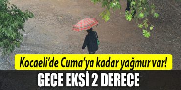 kocaeli hava durumu gece eksi 2