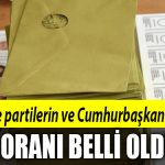 son anket partilerin oy oran