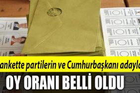 son anket partilerin oy oran